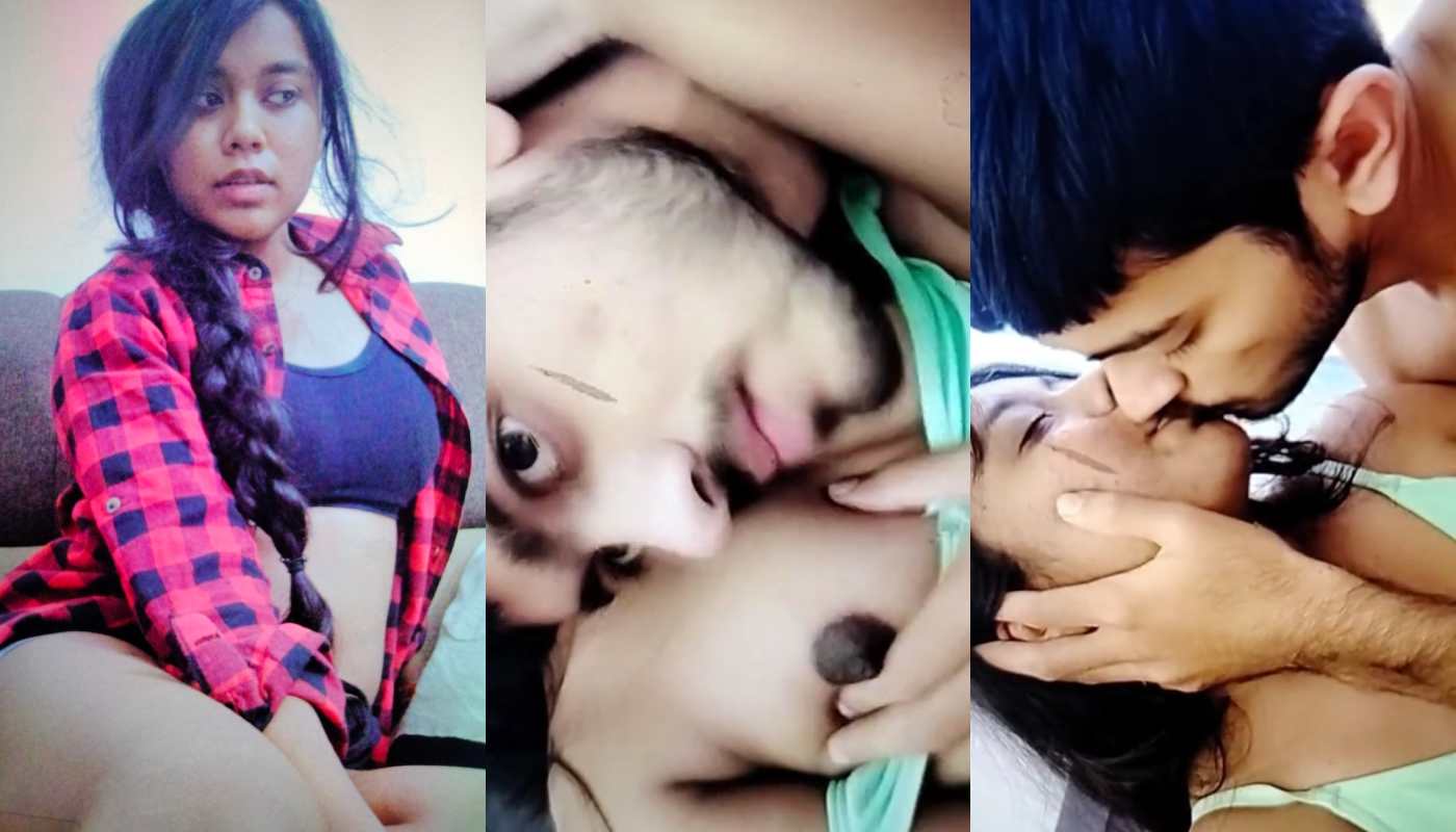 Horny Couple Enjoying Sexy Gf Kissing Passionately Giving Bj, Boobs Sucking & Fucking Doggystyle Captured (Pics+6 Vids)